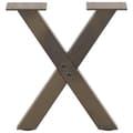 Pikkukuva 4 / 9: vidaXL Sohvapöydän jalat X-muotoiset 2 kpl Luonnonvärinen teräs 30x(30-31) cm Teräs