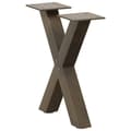 Pikkukuva 1 / 9: vidaXL Sohvapöydän jalat X-muotoiset 2 kpl Luonnonvärinen teräs 30x(30-31) cm Teräs