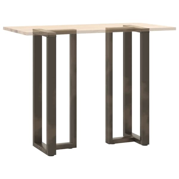 vidaXL barbordsben T-formet 2 stk. naturstål 40x35x(110-111) cm stål