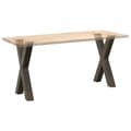 Pikkukuva 8 / 10: vidaXL Ruokapöydän jalat X-muotoiset 2 kpl Luonnonvärinen teräs 50x(72-73) cm Teräs