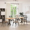 Pikkukuva 2 / 10: vidaXL Ruokapöydän jalat X-muotoiset 2 kpl Luonnonvärinen teräs 50x(72-73) cm Teräs