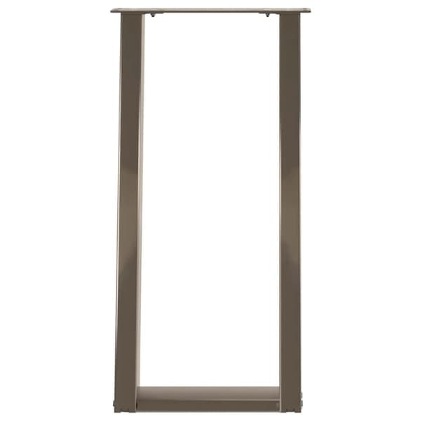 vidaXL konsolbordsben U-formet 2 stk. naturstål 28x(72-73) cm stål