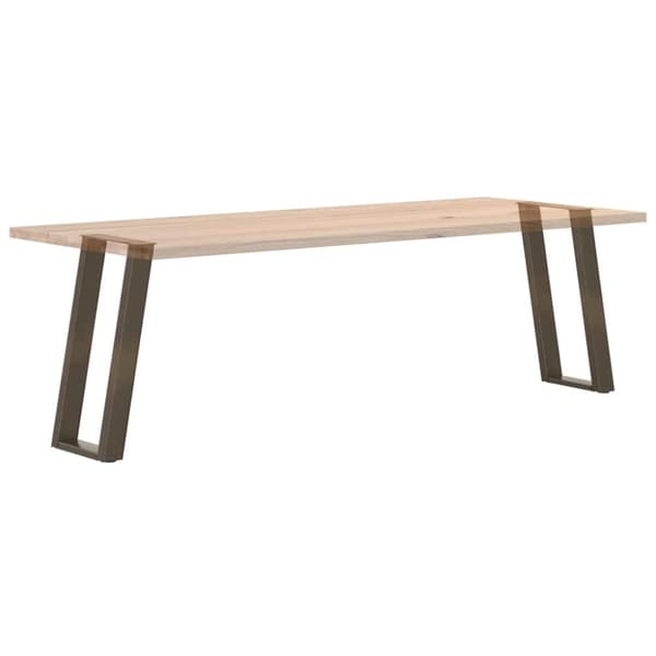 vidaXL konsolbordsben U-formet 2 stk. naturstål 28x(72-73) cm stål