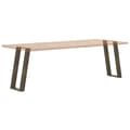 Miniatyrbillede 8 af 10: vidaXL konsolbordsben U-formet 2 stk. naturstål 28x(72-73) cm stål