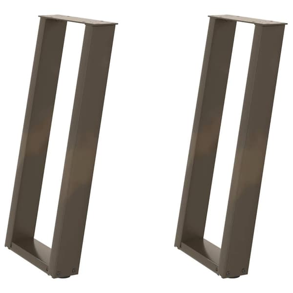 vidaXL konsolbordsben U-formet 2 stk. naturstål 28x(72-73) cm stål