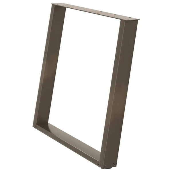 vidaXL Spisebordsben U-formet 2 stk. naturstål 90x(72-73) cm stål