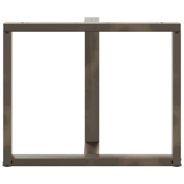 vidaXL Ruokapöydän jalat T-muotoiset 2 kpl musta 100x35x(72-73) cm teräs