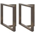 Pikkukuva 1 / 10: vidaXL Ruokapöydän jalat T-muotoiset 2 kpl musta 100x35x(72-73) cm teräs