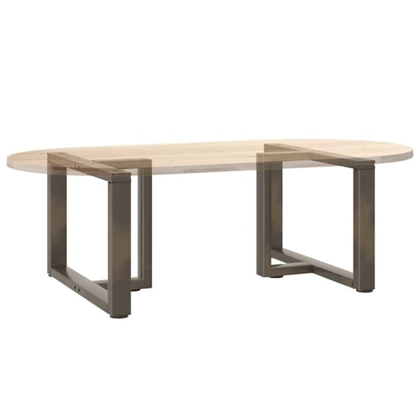 vidaXL Salongbordben T-formet 2 stk svart 70x25x(42-43) cm stål