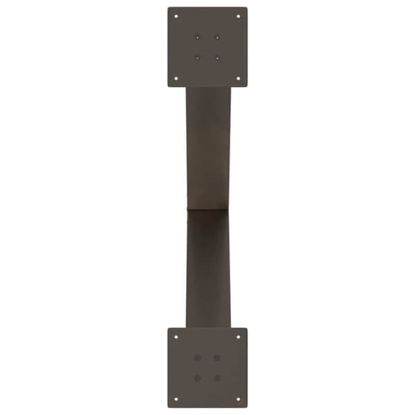 vidaXL Matbordsben X-formad 2 st naturstål 80x(72-73) cm stål
