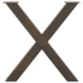 Miniatyrbild 5 av 10: vidaXL Matbordsben X-formad 3 st naturstål 80x(72-73) cm stål