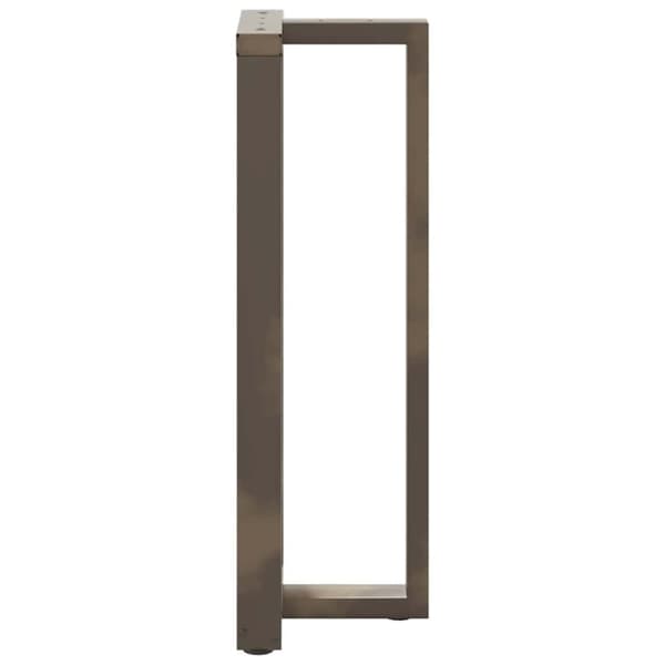 vidaXL Barbordsben T-formad 2 st naturstål 40x35x(110-111) cm stål
