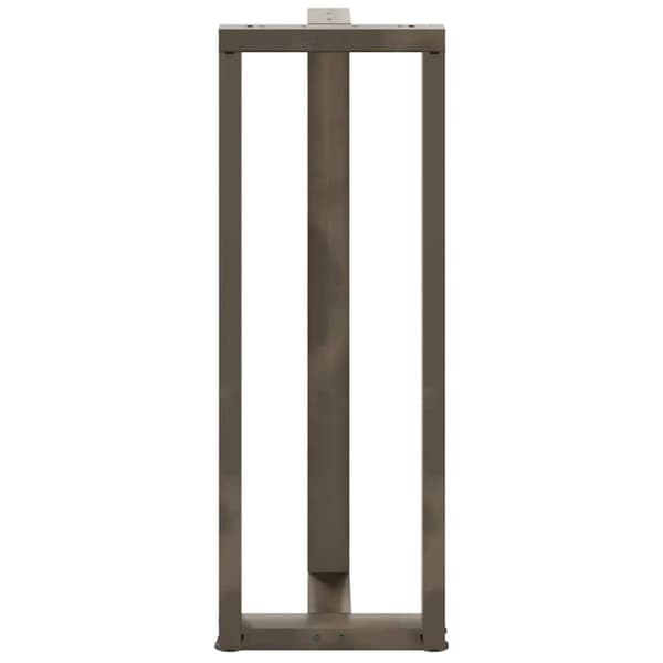 vidaXL Barbordsben T-formad 2 st naturstål 40x35x(110-111) cm stål