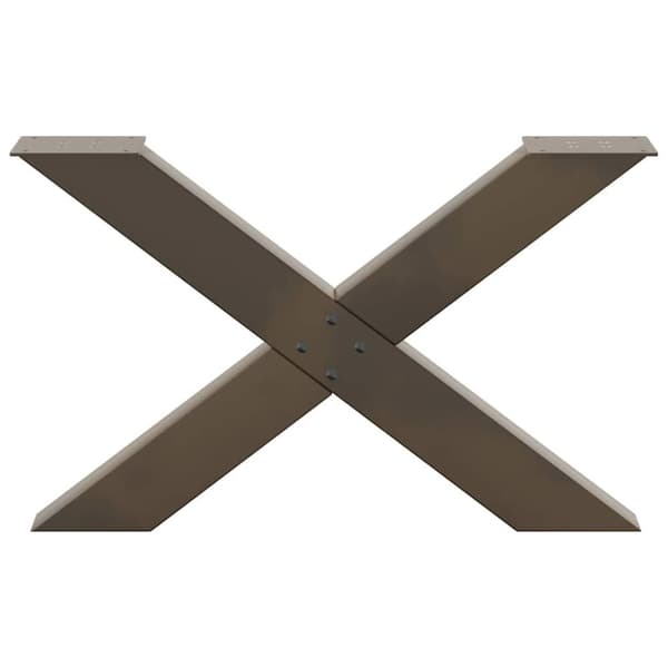 vidaXL Salongbordben X-formet 2 stk naturstål 70 x (42-43) cm stål