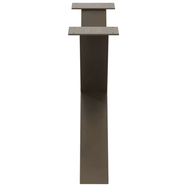 vidaXL Salongbordben X-formet 2 stk naturstål 70 x (42-43) cm stål
