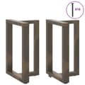 Miniatyrbilde 3 av 10: vidaXL Spisebordben T-formet 2 stk svart 60x35x(72-73) cm stål