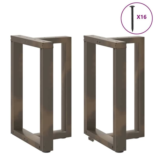vidaXL Spisebordben T-formet 2 stk svart 60x35x(72-73) cm stål