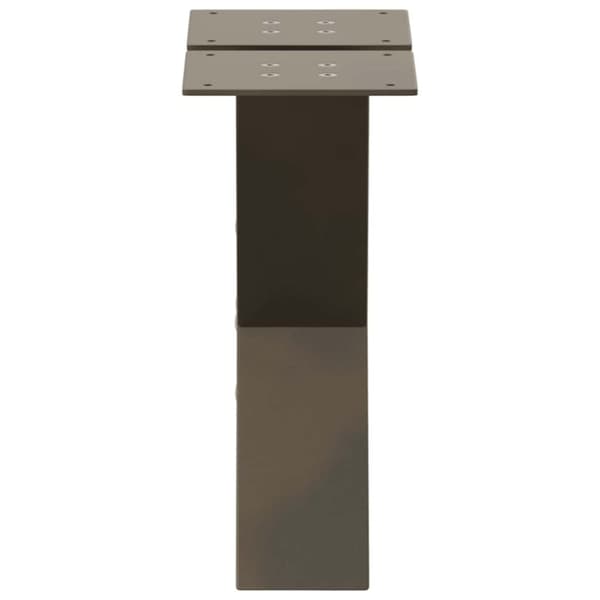 vidaXL Soffbordsben X-formade 2 st naturstål 40x(30-31) cm stål