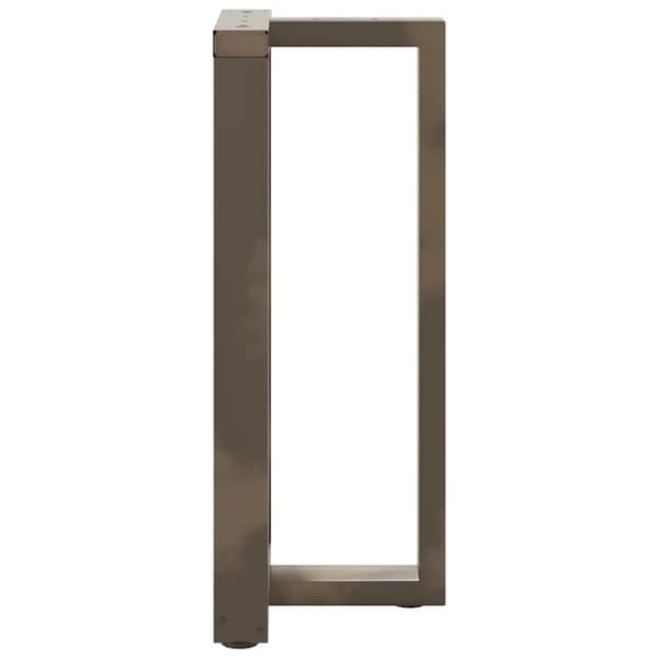 vidaXL Barbordsben T-formad 2 st naturstål 40x35x(90-91) cm stål