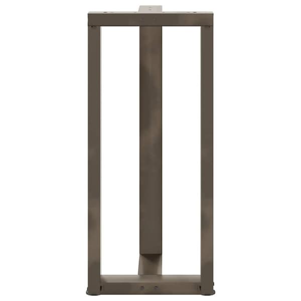 vidaXL Barbordsben T-formad 2 st naturstål 40x35x(90-91) cm stål