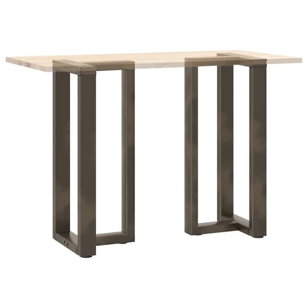 vidaXL Barbordsben T-formad 2 st naturstål 40x35x(90-91) cm stål