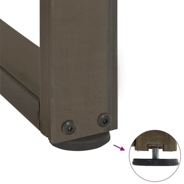 vidaXL Barbordsben T-formad 2 st naturstål 40x35x(90-91) cm stål