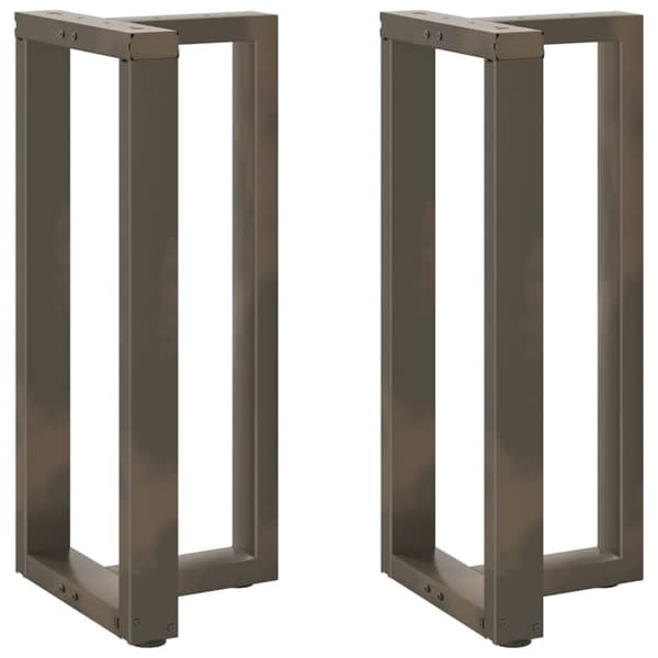 vidaXL Barbordsben T-formad 2 st naturstål 40x35x(90-91) cm stål