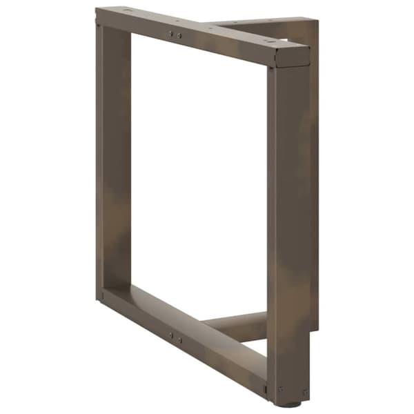 vidaXL Matbordsben T-formad 2 st naturstål 90x35x(72-73) cm stål