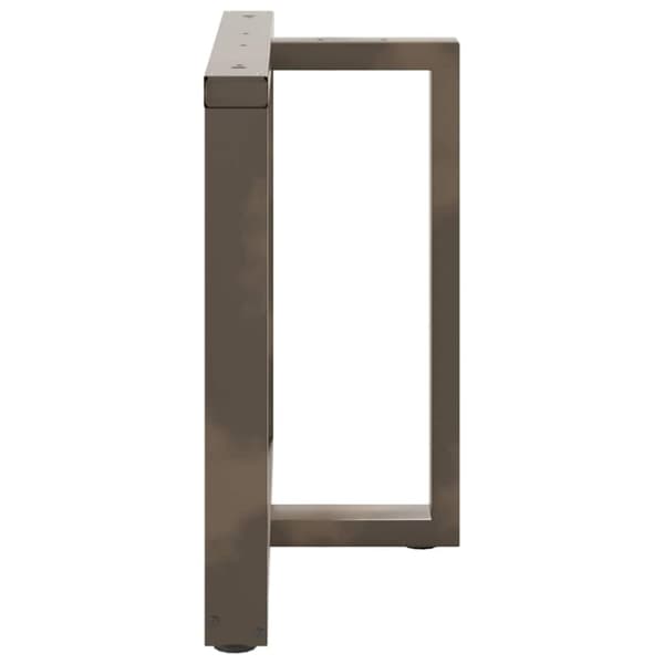 vidaXL Matbordsben T-formad 2 st naturstål 90x35x(72-73) cm stål