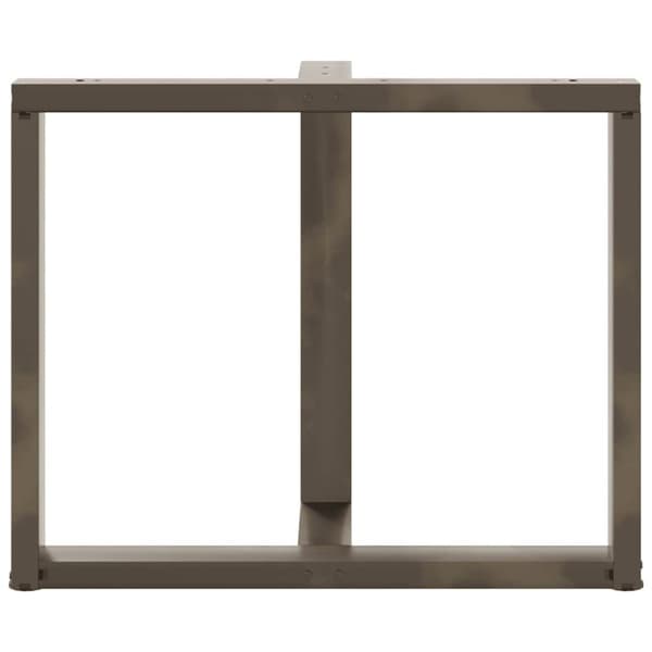 vidaXL Matbordsben T-formad 2 st naturstål 90x35x(72-73) cm stål