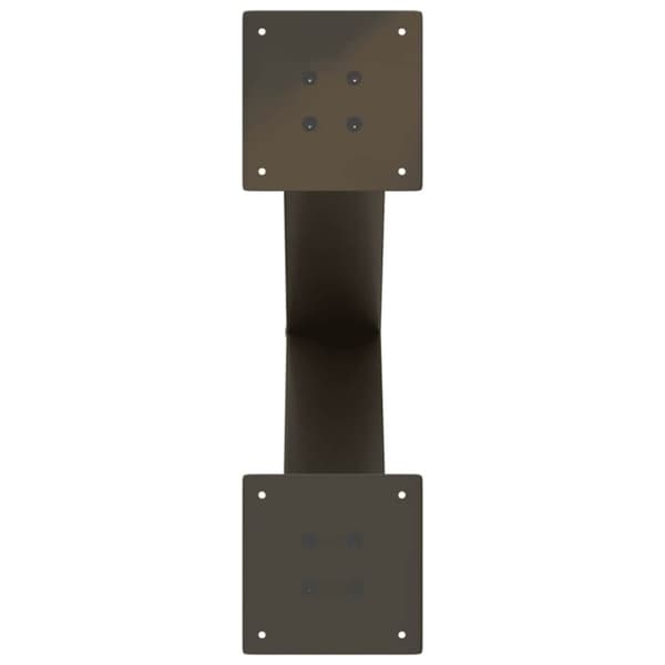 vidaXL Matbordsben X-formad 2 st naturstål 50x(72-73) cm stål