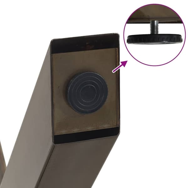 vidaXL Matbordsben X-formad 2 st naturstål 50x(72-73) cm stål