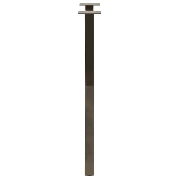 vidaXL Ruokapöydän jalat U-muoto 3 kpl Luonnonteräs 57x(72-73) cm