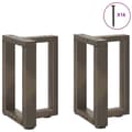 Pikkukuva 3 / 10: vidaXL Sohvapöydän jalat T-muotoiset 2 kpl musta 38x25x(42-43) cm teräs
