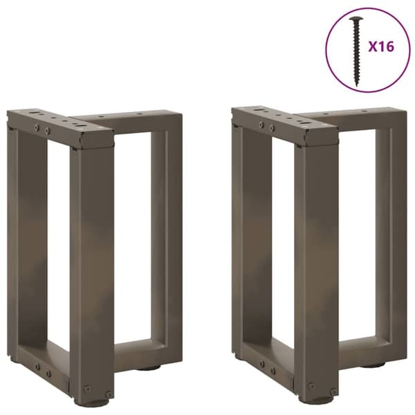vidaXL Sohvapöydän jalat T-muotoiset 2 kpl musta 38x25x(42-43) cm teräs