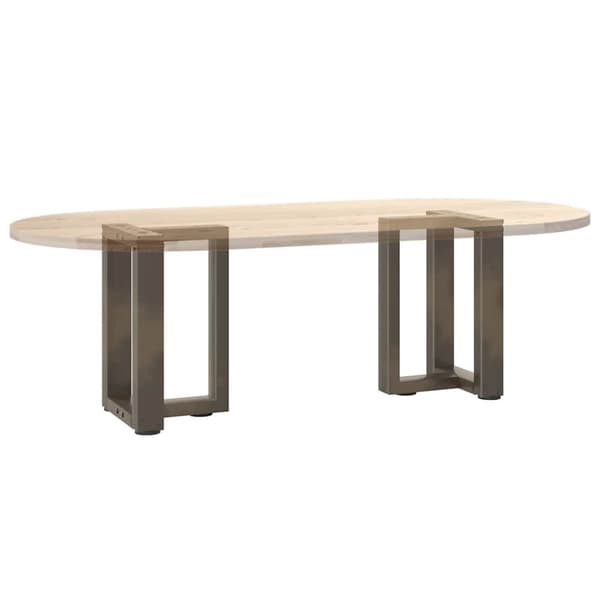 vidaXL Sohvapöydän jalat T-muotoiset 2 kpl musta 38x25x(42-43) cm teräs