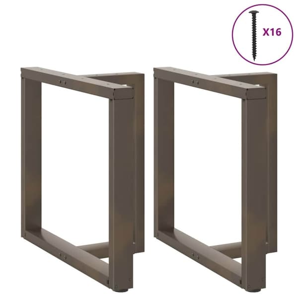 vidaXL Spisebordben T-formet 2 stk svart 80x35x(72-73) cm stål