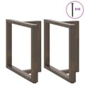 Miniatyrbilde 3 av 10: vidaXL Spisebordben T-formet 2 stk svart 80x35x(72-73) cm stål
