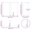 Miniatyrbilde 10 av 10: vidaXL Spisebordben T-formet 2 stk svart 80x35x(72-73) cm stål