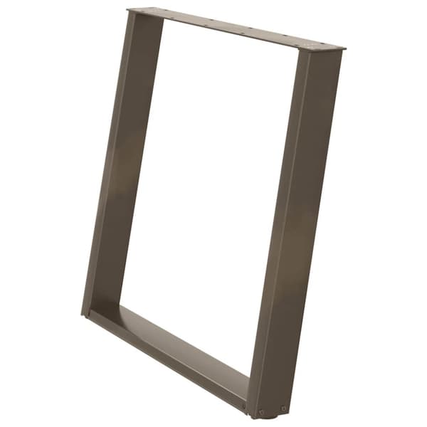 vidaXL Spisebordben U-formet 2 stk naturstål 100x(72-73) cm stål