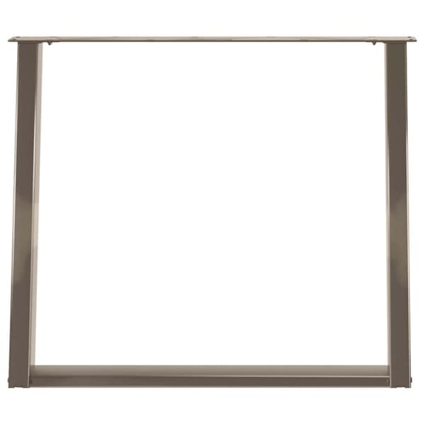 vidaXL Spisebordben U-formet 2 stk naturstål 100x(72-73) cm stål