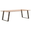 Miniatyrbilde 8 av 10: vidaXL Spisebordben U-formet 2 stk naturstål 100x(72-73) cm stål