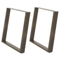 Miniatyrbilde 2 av 10: vidaXL Spisebordben U-formet 2 stk naturstål 100x(72-73) cm stål