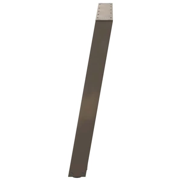 vidaXL Matbordsben U-formad 2 st naturstål 70x(72-73) cm stål