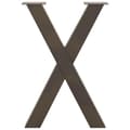 Pikkukuva 5 / 10: vidaXL Ruokapöydän jalat X-muotoiset 2 kpl Luonnonvärinen teräs 60x(72-73) cm Teräs