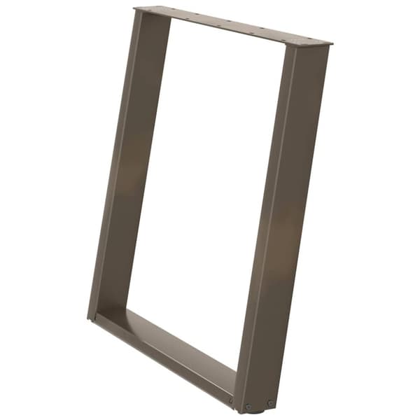 vidaXL Spisebordsben U-formet 2 stk. naturstål 70x(72-73) cm stål