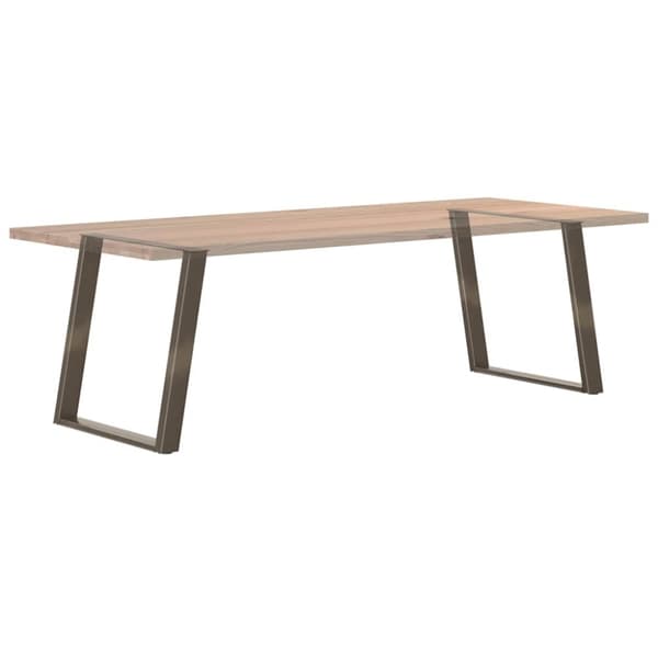 vidaXL Spisebordsben U-formet 2 stk. naturstål 70x(72-73) cm stål