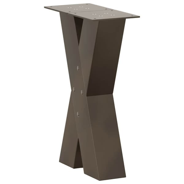 vidaXL sofabordben X-formet 2 stk. naturstål 28x(42-43) cm stål