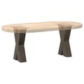Pikkukuva 8 / 10: vidaXL sofabordben X-formet 2 stk. naturstål 28x(42-43) cm stål