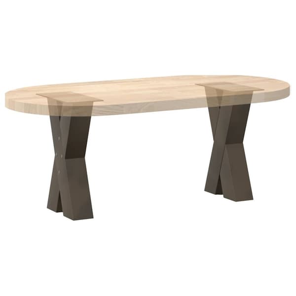 vidaXL sofabordben X-formet 2 stk. naturstål 28x(42-43) cm stål